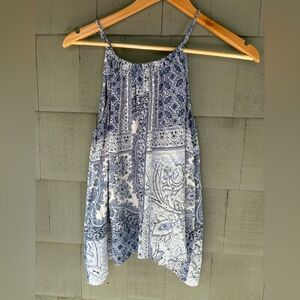 Joie halter tank top size small - blue bandana print
